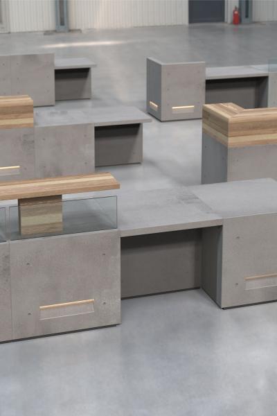 Komo Stunning Concrete Reception Desk Msl Interiors
