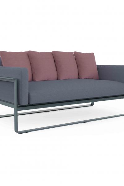 flat 2 seat sofa blue grey product image 1