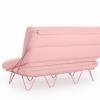 Valentina 2 seat sofa back plain pink