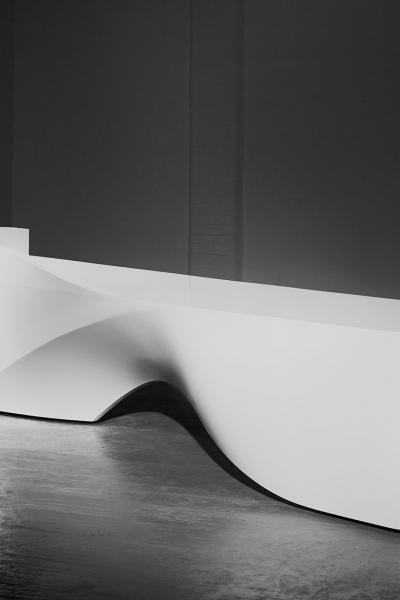 Kin Reception Desk in Solid Surface