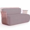 GRILL 2 seat sofa 45 hexagon pink