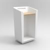 Umi Lectern Concierge Desk with oak worktop and legroom2