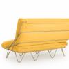 Valentina 2 seat sofa back plain mustard