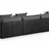 bosc 3 sofa seat black agora liso grafito 45 back iroko