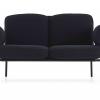 capa 2 seat sofa black atlas plain front